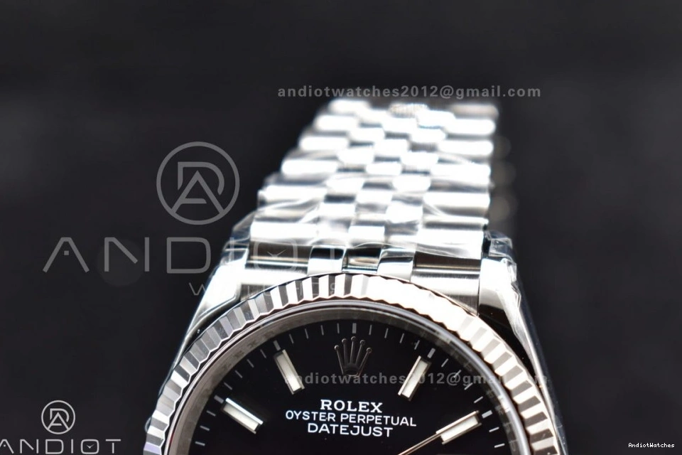 Best Bracelet 36 Jubilee 417 Steel Stick 126234 Black VSF Bright 1:1 on SS DateJust VS Dial Edition 904L 0118